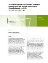 Analytical Approach to Evaluate Maximum Gravitational Sag and its Variations of Glass Substrate for LCD - 1