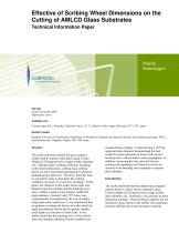 Effect of Scribing Wheel Dimensions on the Cutting of AMLCD Glass Substrates - 1