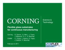 Flexible glass substrates for continuous manufacturing - 1