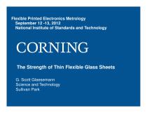 The strength of thin flexible glass sheets - 1