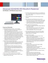 Advanced 3G/HD/SD-SDI Waveform Rasterizer WVR8300 ? WVR8200 - 1