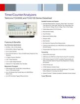 Timer/Counter/Analyzers Tektronix FCA3000 and FCA3100 Series - 1