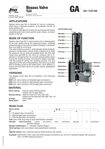 High & Medium pressure pumps GA