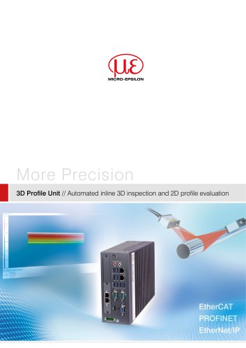 Automated inline 3D inspection and 2D profile evaluation // 3D Profile Unit