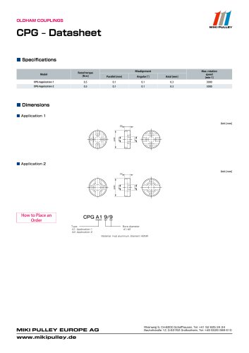 CPG Datasheet