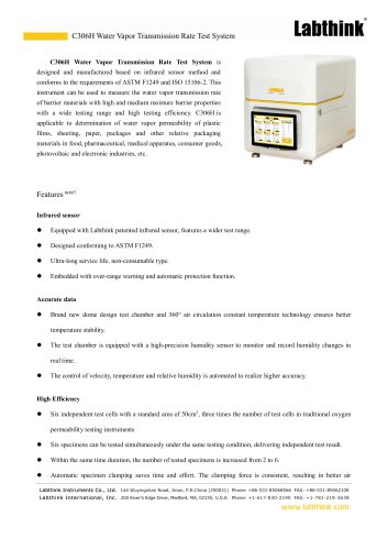 ASTM F1249 Testing for Water Vapor Transmission Rates in Packaging Materials