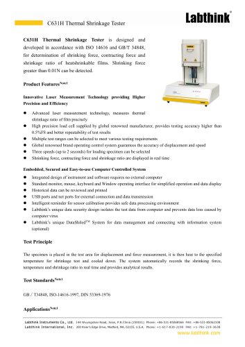 C631H Thermal Shrinkage Tester