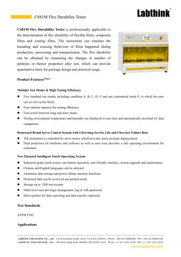 C681M Flex Durability Tester
