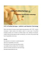 CCIT of Prefilled Syringes - Labthink Leak Detection Technology-1