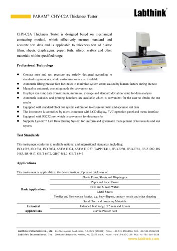 CHY-C2A Thickness Tester