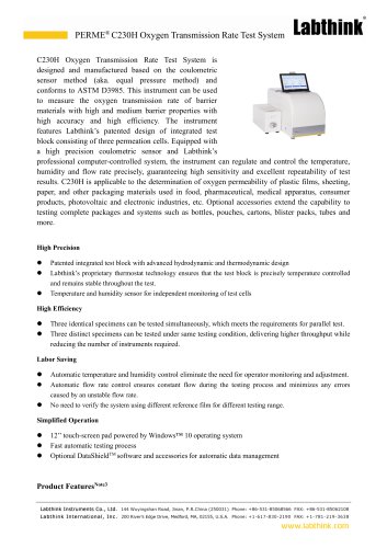 Contact Lens Oxygen Permeability Testing Instrument