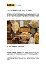 Critical Packaging Tests for Ensuring Food Safety - 1