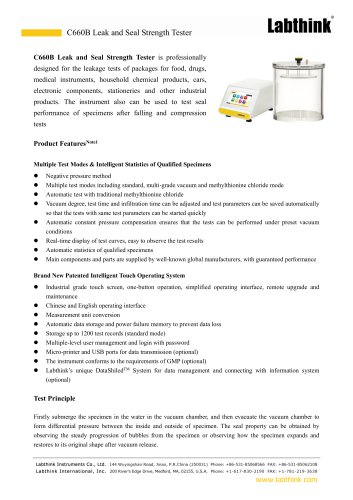 Flow Wrap Leak and Seal Integrity Testing Instruments