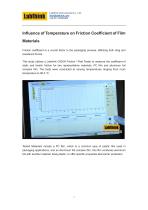 Influence of Temperature on Friction Coefficient of Film Materials - 1