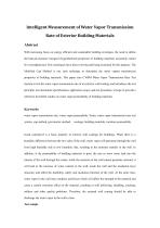 Intelligent Measurement of Water Vapor Transmission Rate of Exterior Building Materials - 1