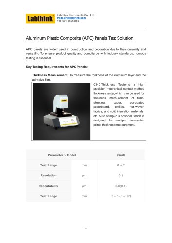 Key Testing Methods and Instruments for APC Panels Quality Assurance