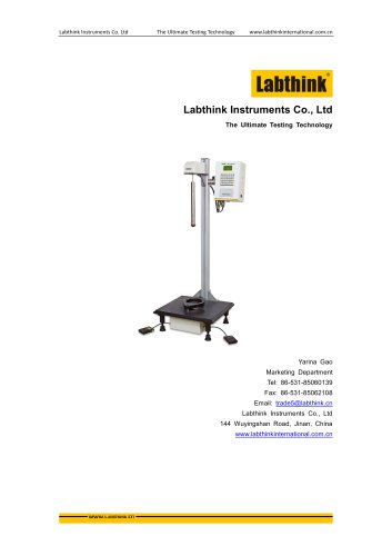 Labthink drop ball testing machine to measure drop ball resistance of plastics