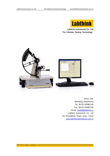 Labthink paper tearing machine to measure Tearing Resistance of paer