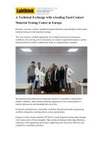 Labthink's Technical Exchange with a Leading Food Contact Material Testing Center in Europe-1