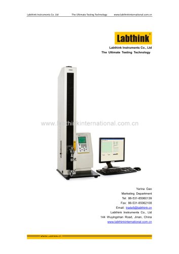 Labthink XLW(PC) Tensile Tester can be used as Peel Resistance testing instrument