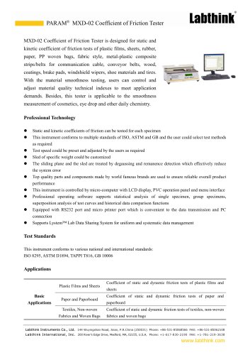MXD-02 Coefficient Friction Tester