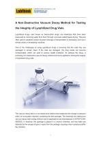 A Non-Destructive Vacuum Decay Method for Testing the Integrity of Lyophilized Drug Vials-1