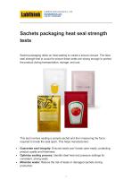 Sachets packaging heat seal strength tests - 1