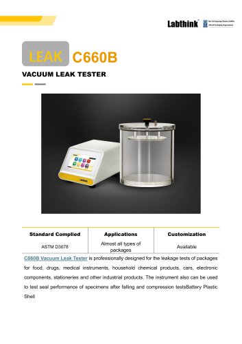 Sealing Tightness Tester for Air Tightness or Leak Tightness Inspection of of Flexible Packages