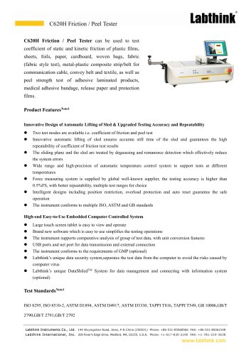 Temperature Dependence of Film Friction Tester from Room Temp to Hot Line