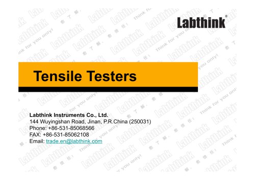 Tensile Testers