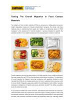 Testing The Overall Migration in Food Contact Materials-1