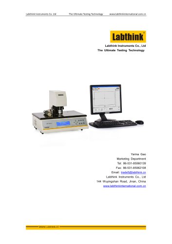 thickness measuring system To measure the thickness or caliper of paper sheets, films and foils.