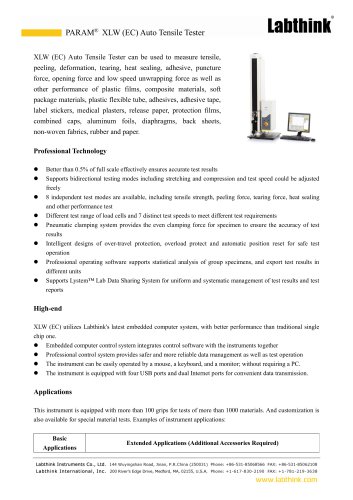 XLW (EC) Auto Tensile Tester