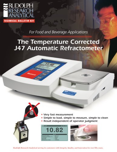 J47 Refractometer for the Sugar and Food Industry