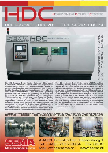 SEMA HDC Horizontal Double End Machining Centre