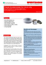 Triaxial, range ±1g to ±2g, 2100 Hz-1