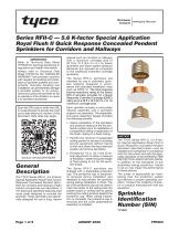 Series RFII-C — 5.6 K-factor Special Application Royal Flush II Quick Response Concealed Pendent Sprinklers for Corridors and Hallways-1