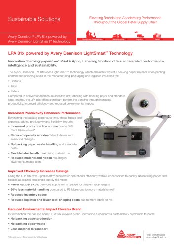 LPA 814 powered by Avery Dennison LightSmart? Technology