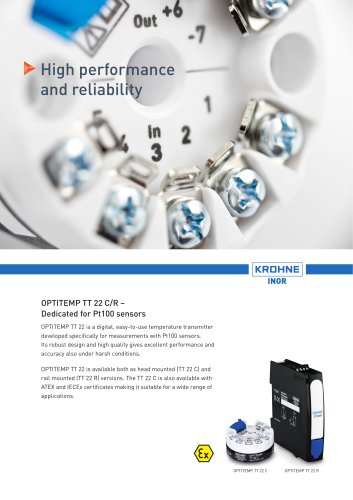 OPTITEMP TT 22 C/R – Dedicated for Pt100 sensors