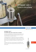 OPTIWAVE 1400 C –  The FMCW radar with a sharp focus on liquids-1