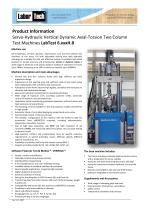 Servo-Hydraulic Vertical Dynamic Axial-Torsion Two Column Test Machines LabTest 6.xxxH.8-1