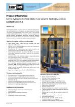 Servo-Hydraulic Vertical Static Two Column Testing Machines LabTest 6.xxxH.1-1