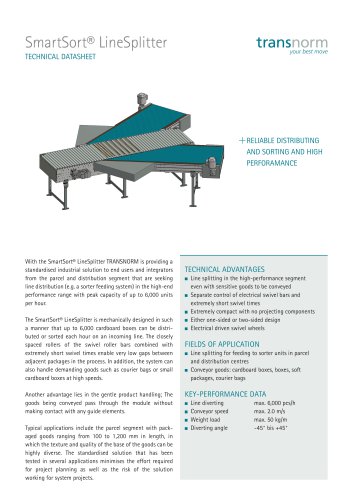 SmartSort&reg; LineSplitter
