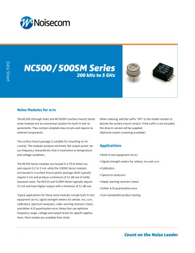 NC500 / 500SM Series 200 kHz to 5 GHz