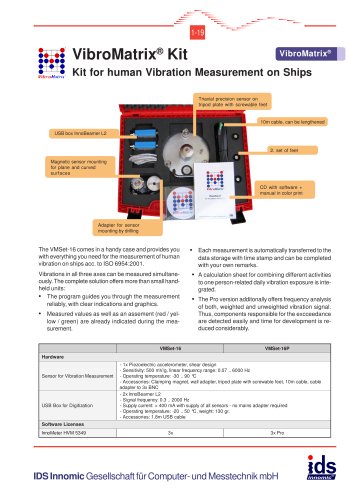 Kit for human Vibration Measurement on Ships