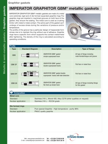 EYNARD ROBIN : GRAPHITOR Metallic gasket