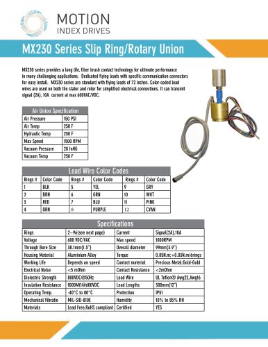 MX230 Slip Ring Brochure