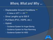 Accurate, Small Diameter Pipe Jacking: Applications With and Without Pilot Tubes - 7