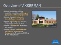 Akkerman Equipment Systems Presentation - 2