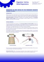 SEPARATION OF IRON METALS BY PERMANENT MAGNETIC OVERBELT - 1